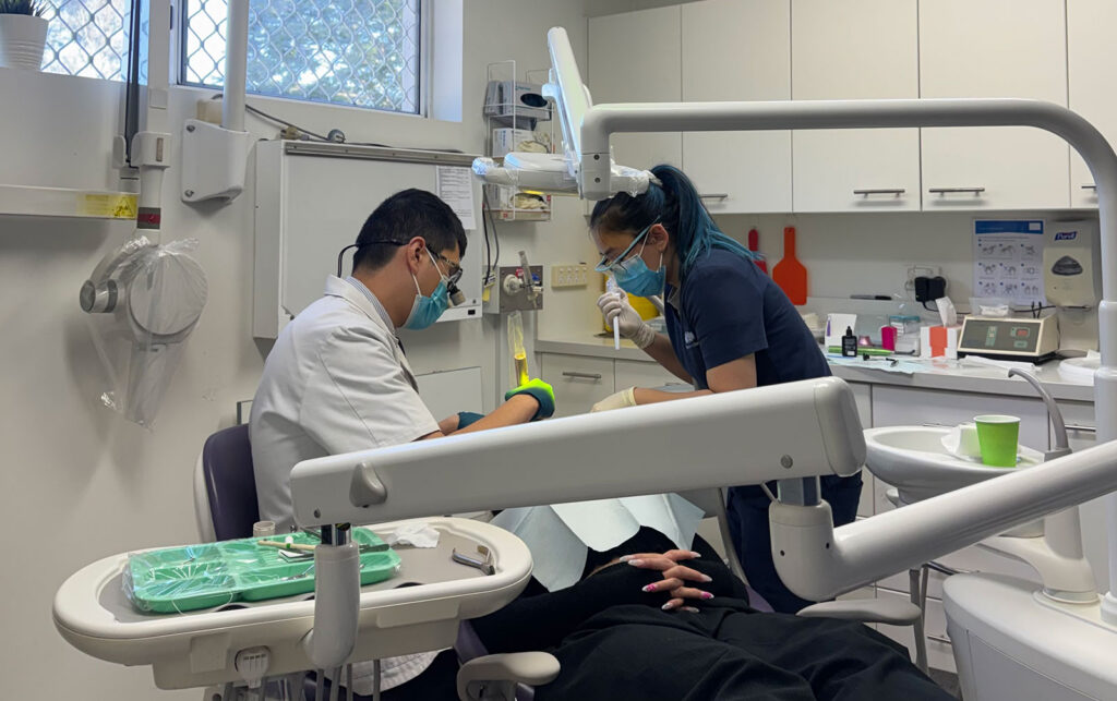 Dr Tom providing restorative dental treatment at Doan Dental Care